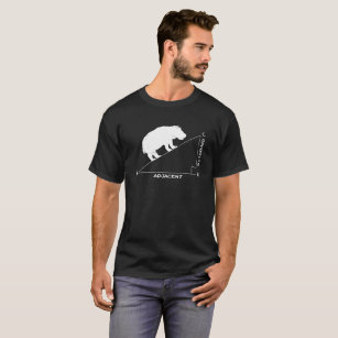 funny hippopotamus hypotenuse Math hippo triangle T-Shirt