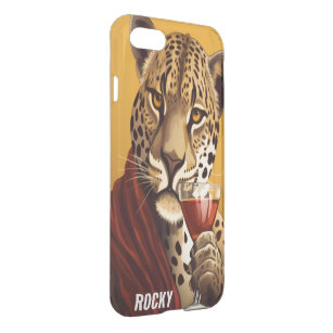 Funny Hipster Leopard Delight Cocktail Customised iPhone SE/8/7 Case