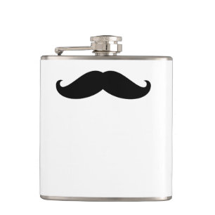 Funny Hipster Moustache Hip Flask