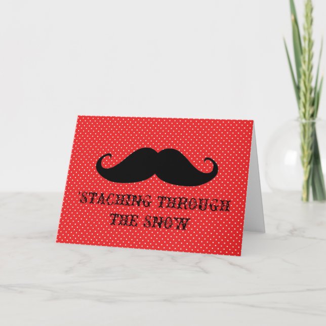 Funny hipster moustache holiday xmas moustaches (Front)
