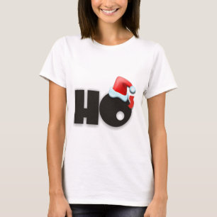 Funny Ho Ho Ho Cubed Santa Hat T-Shirt