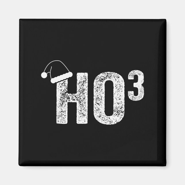 Funny Ho Ho Ho Ho3 Math Teacher Santa Hat Christma Magnet (Front)