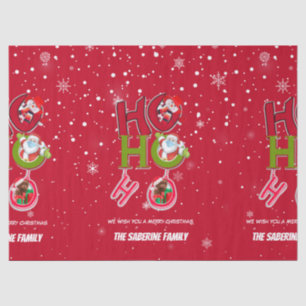 Funny HO HO HO Retro Christmas Festive Holidays Tissue Paper