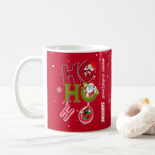 Funny HO HO HO Retro Christmas Holiday Coffee Mug
