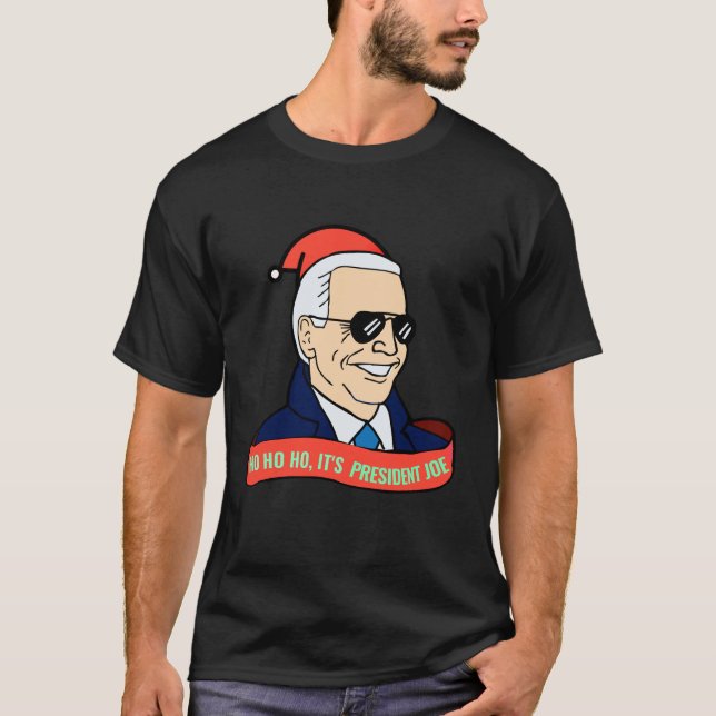 Funny Ho It's President Joe Biden Christmas Shirt (Front)