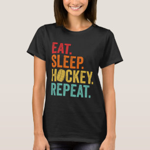 Funny Hockey Art For Boys Kids Men Adult Vintage I T-Shirt