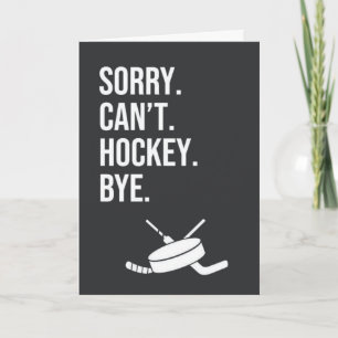 Funny Hockey Card Net Boy Canada Goalie Watercolor