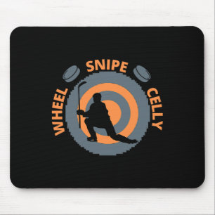 Funny Hockey Celebrations Wheel Snipe Celly Hockey Mouse Mat