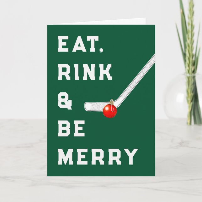 Funny Hockey Christmas Cards (Front)