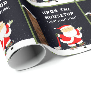 Funny Hockey Christmas Wrapping Paper