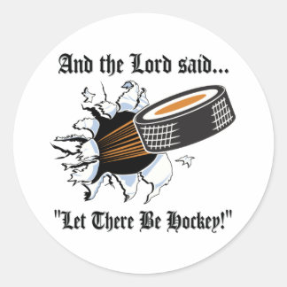 Funny Hockey Classic Round Sticker