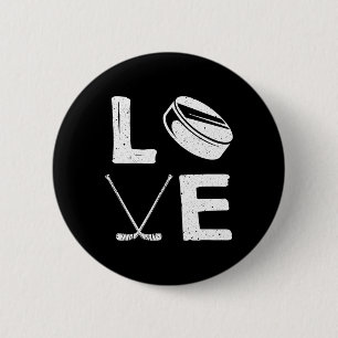 Funny Hockey Design For Kids Men Women Ice Hockey 6 Cm Round Badge