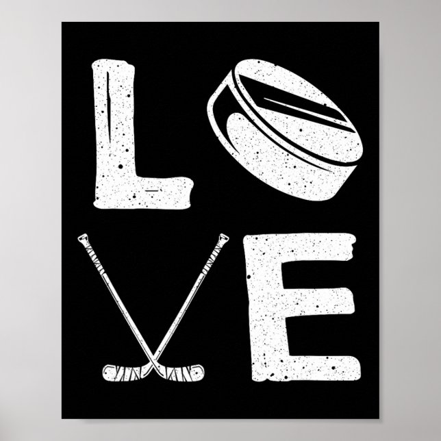 Funny Hockey Design For Kids Men Women Ice Hockey  Poster (Front)