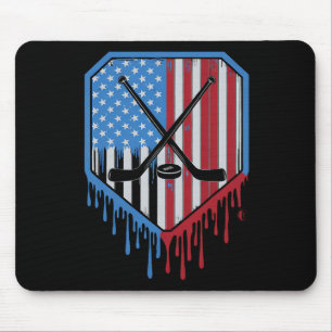 Funny Hockey Drip Boys Ice Cream Patriotic America Mouse Mat