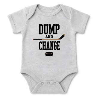 Funny Hockey Dump and Change Baby Bodysuit