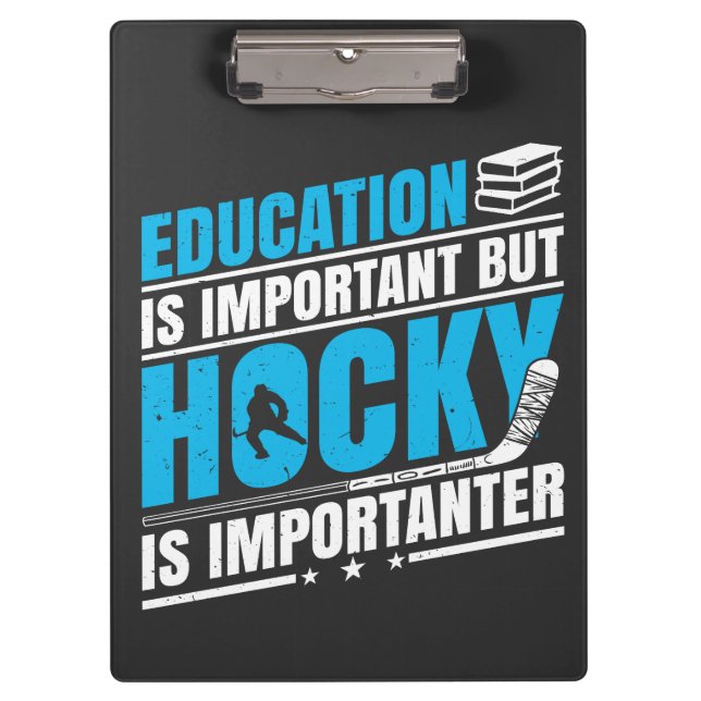 Funny Hockey is Importanter  Clipboard (Front)