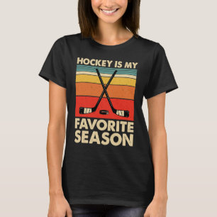 Funny Hockey Is My Favorite Season Retro Vintage 7 T-Shirt