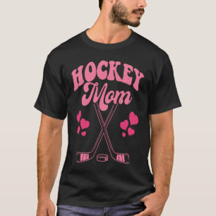 Funny Hockey Mom Frisbee Lover Retro Vintage 70's  T-Shirt