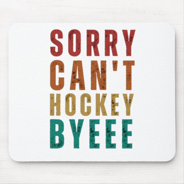Funny Hockey Mouse Mat (Front)