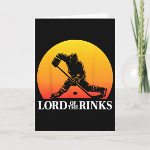 Funny Hockey Player Rink Pun Card