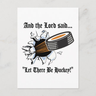Funny Hockey Postcard