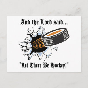 Funny Hockey Postcard