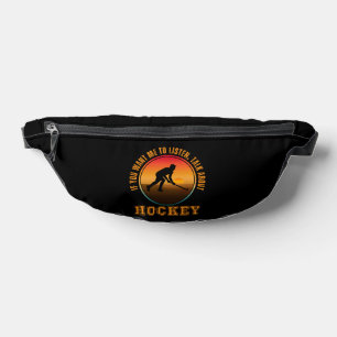 Funny Hockey Saying Vintage Silhouette Player Bum Bags
