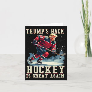 Funny Hockey Trump Player Cool Vintage Ice Hockey  Card
