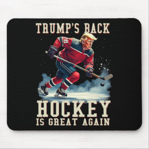 Funny Hockey Trump Player Cool Vintage Ice Hockey Mouse Mat