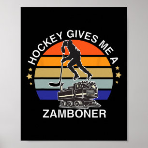 Funny Hockey Zamboner Lover Boys Girls Men Women Poster