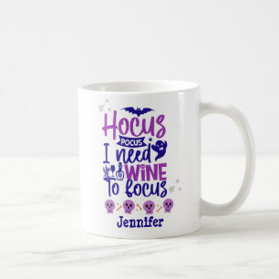 Funny Hocus Pocus Halloween Purple Personalised Coffee Mug