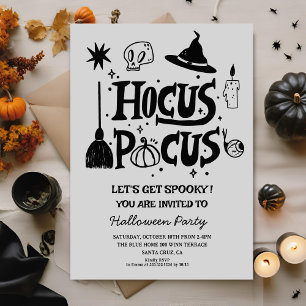 Funny Hocus Pocus Witch Halloween Costume Party  Invitation