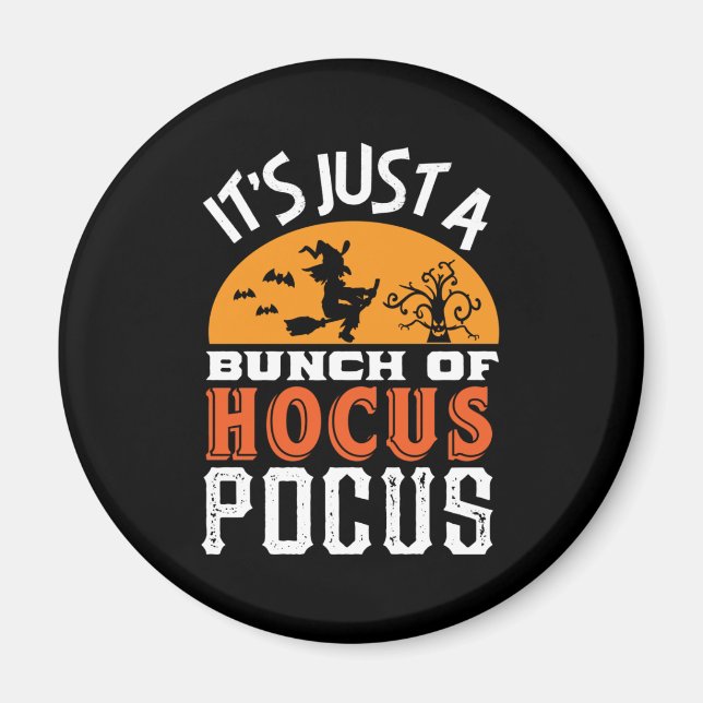Funny Hocus Pocus Witches Vintage Retro Halloween Magnet (Front)