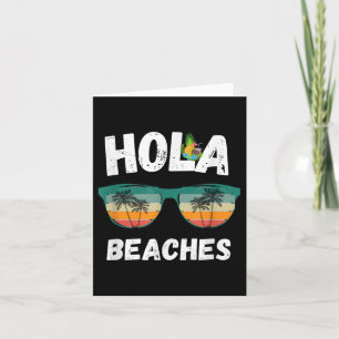 Funny Hola Beaches Retro Vintage Gles Tee For Man  Card