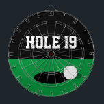 Funny hole 19 golf dart board game with numbers<br><div class="desc">Funny hole 19 golf dart board game with numbers. Fun Birthday gift for men and women who love playing golf. Create a personalised game gifts for friends, family, dad, husband, mum, wife, brother, player, coach, team, group, teacher, instructor, coach, caddie, club member, kids etc. Cool design with green putting hole...</div>
