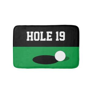 Funny hole 19 green putt bath mat for golf player