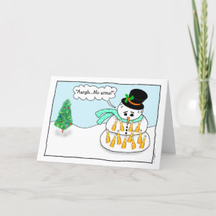 Funny Holiday: Beer Snowman Card