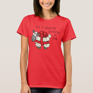 Funny Holiday Cute Sheep Christmas Cartoon T-Shirt