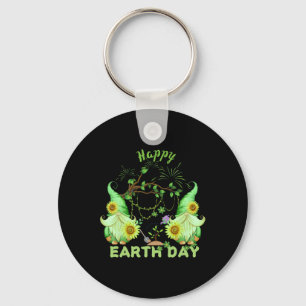 Funny Holiday Earth Day Happy Gnomes Arbor Day Flo Key Ring