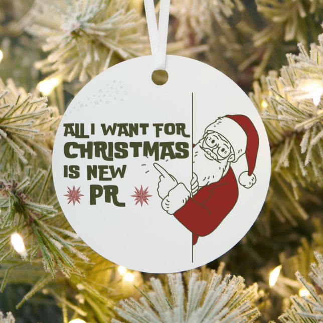Funny Holiday Gift for Runners Running Marathon  Metal Tree Decoration (Insitu)