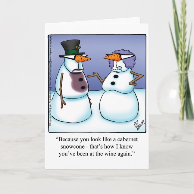 Funny Holiday Humour Greeting Card (Front)
