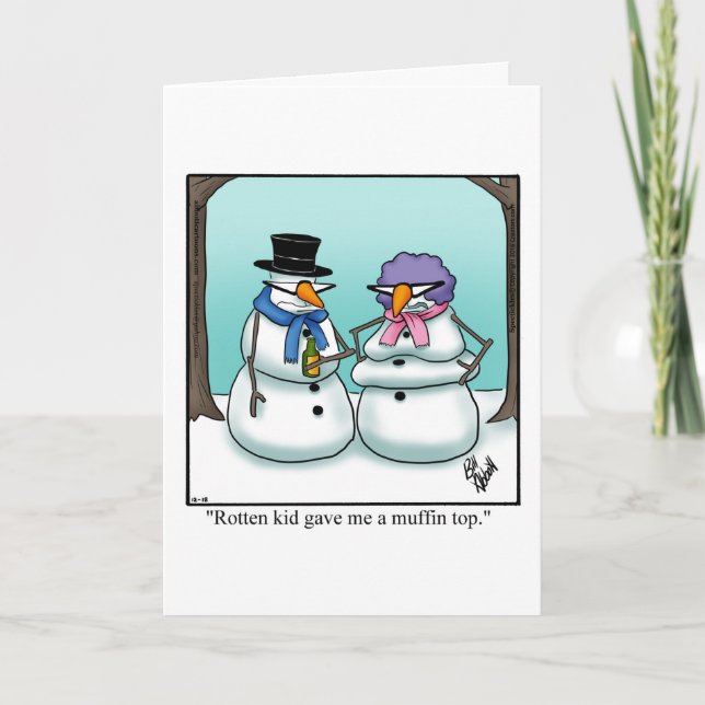Funny Holiday Humour Greeting Card  (Front)