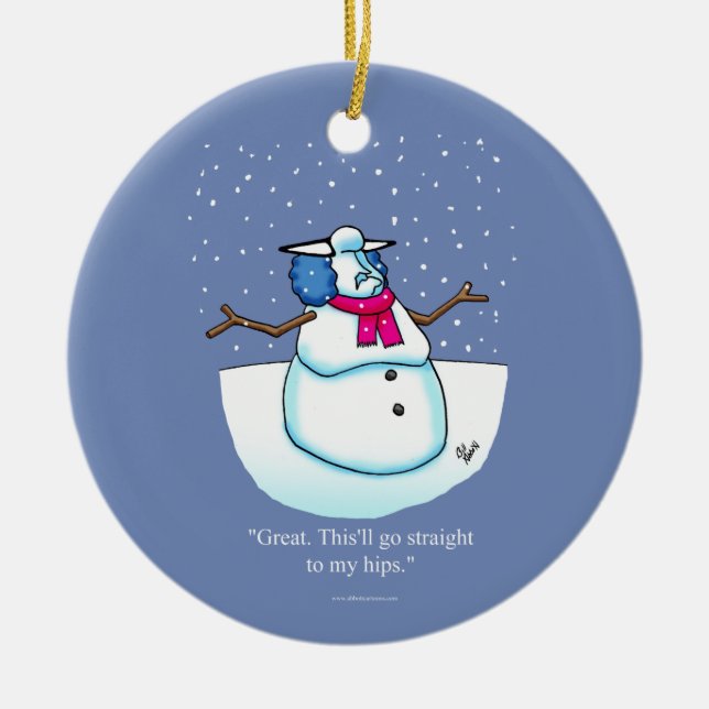 Funny Holiday Humour Ornament (Front)