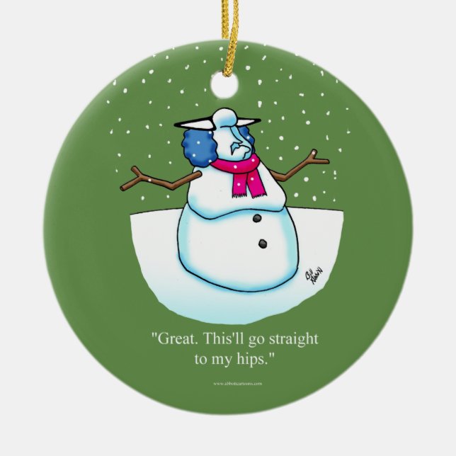 Funny Holiday Humour Ornament Gift (Front)