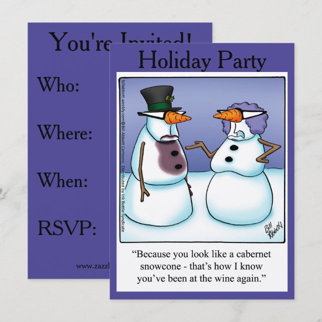Funny Holiday Party Invitations (Front/Back)