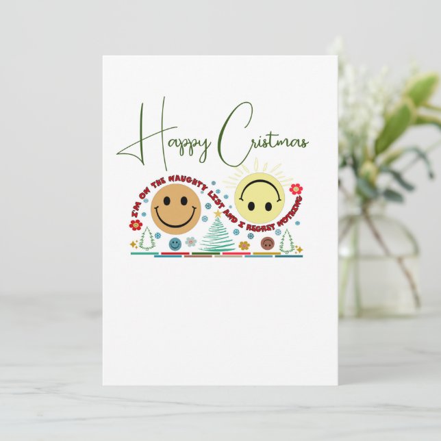 Funny holiday saying card (Standing Front)
