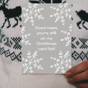 Funny Holiday Snowflake Christmas Card