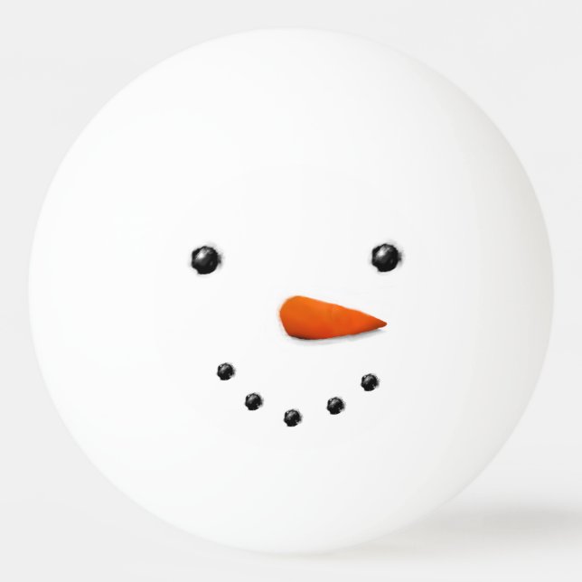 Funny Holiday Snowman Ping Pong Ball (Front)