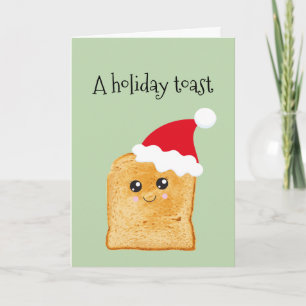 Funny Holiday Toast Christmas Card