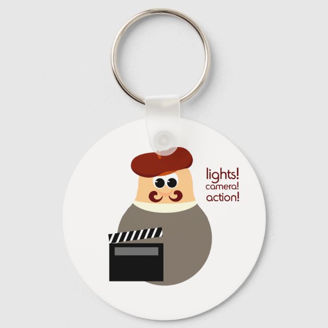 Funny Hollywood Director Keychain (Front)